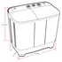 Lemair 8kg Top Load Twin Tub Washing Machine LWTT80 image NaN