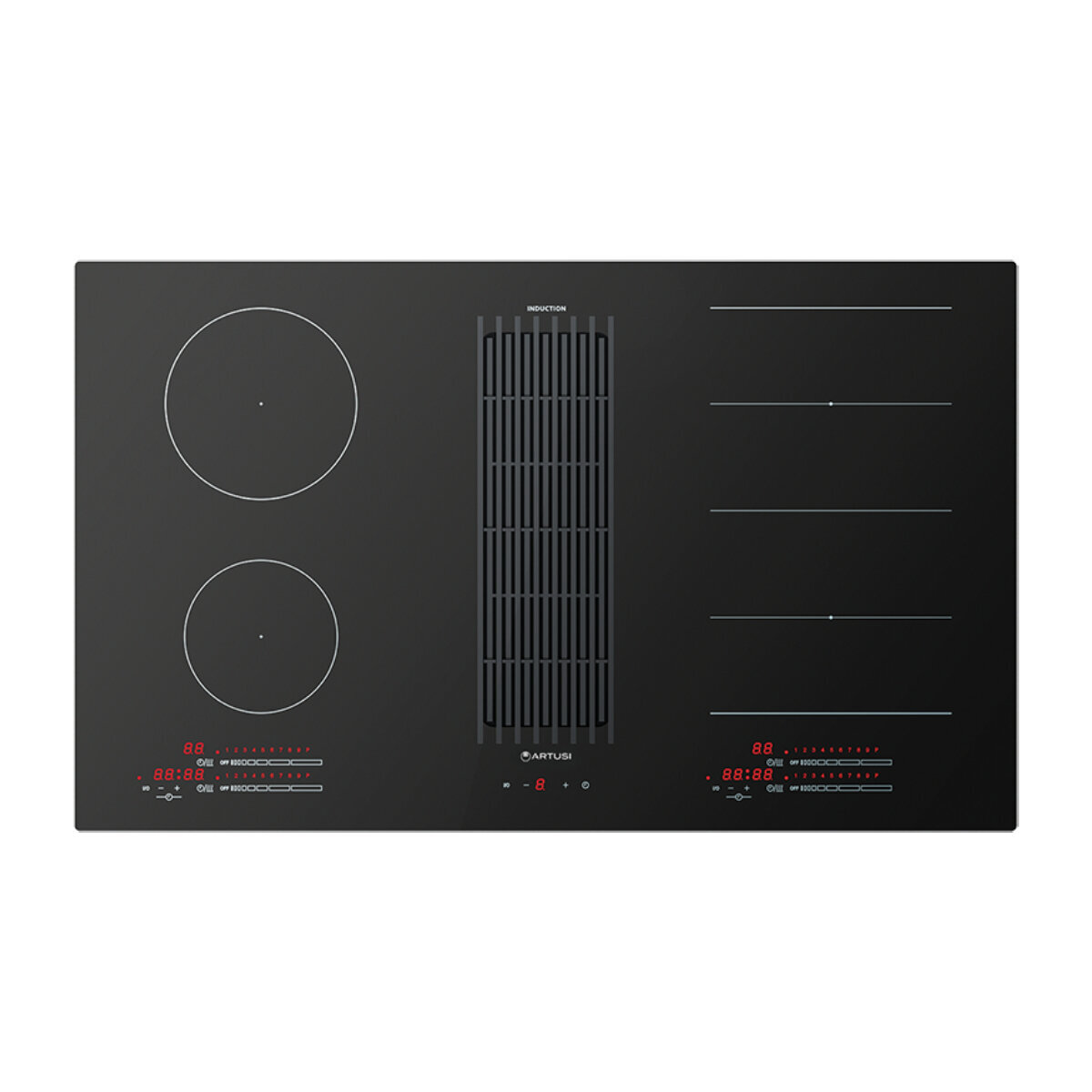 Artusi 90cm Induction Cooktop with Integrated Downdraft AID864DD hero image