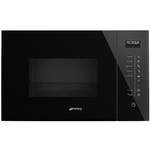 Smeg Linea 25L Built-In Microwave with Grill Black FMIA125B3 hero image