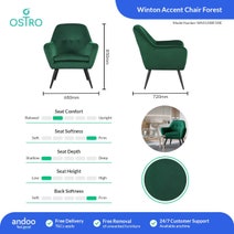 Ostro Winton Accent Chair Forest WA0120BFORE hero image