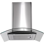 Euromaid 60cm Stainless Steel with Curve Glass Canopy Rangehood RGT6  hero image