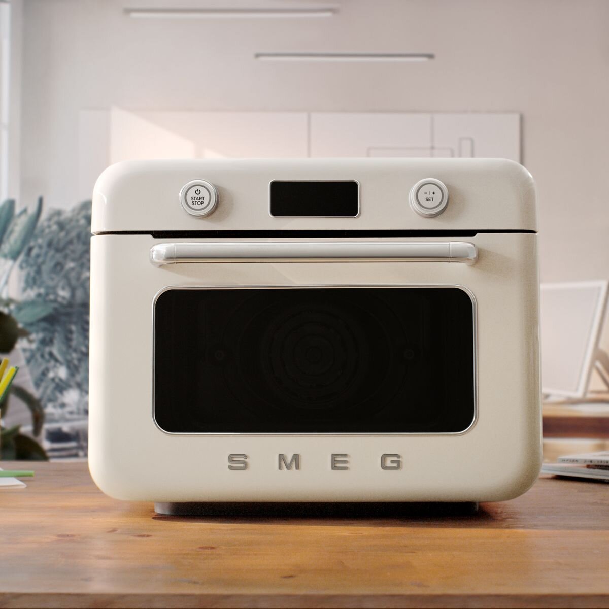 SMEG Retro Style Benchtop Combi-Steam Oven Cream COF01CRAU hero image