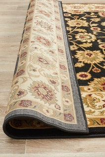 Rug Culture Sydney Extra Large Black Ivory Rug 330X240CM - SYD-1-BI-330X240 hero image