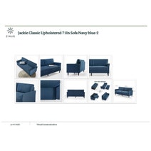 Zinus 3 Seater Sofa Blue Weave AU-USSJCF-3BW hero image