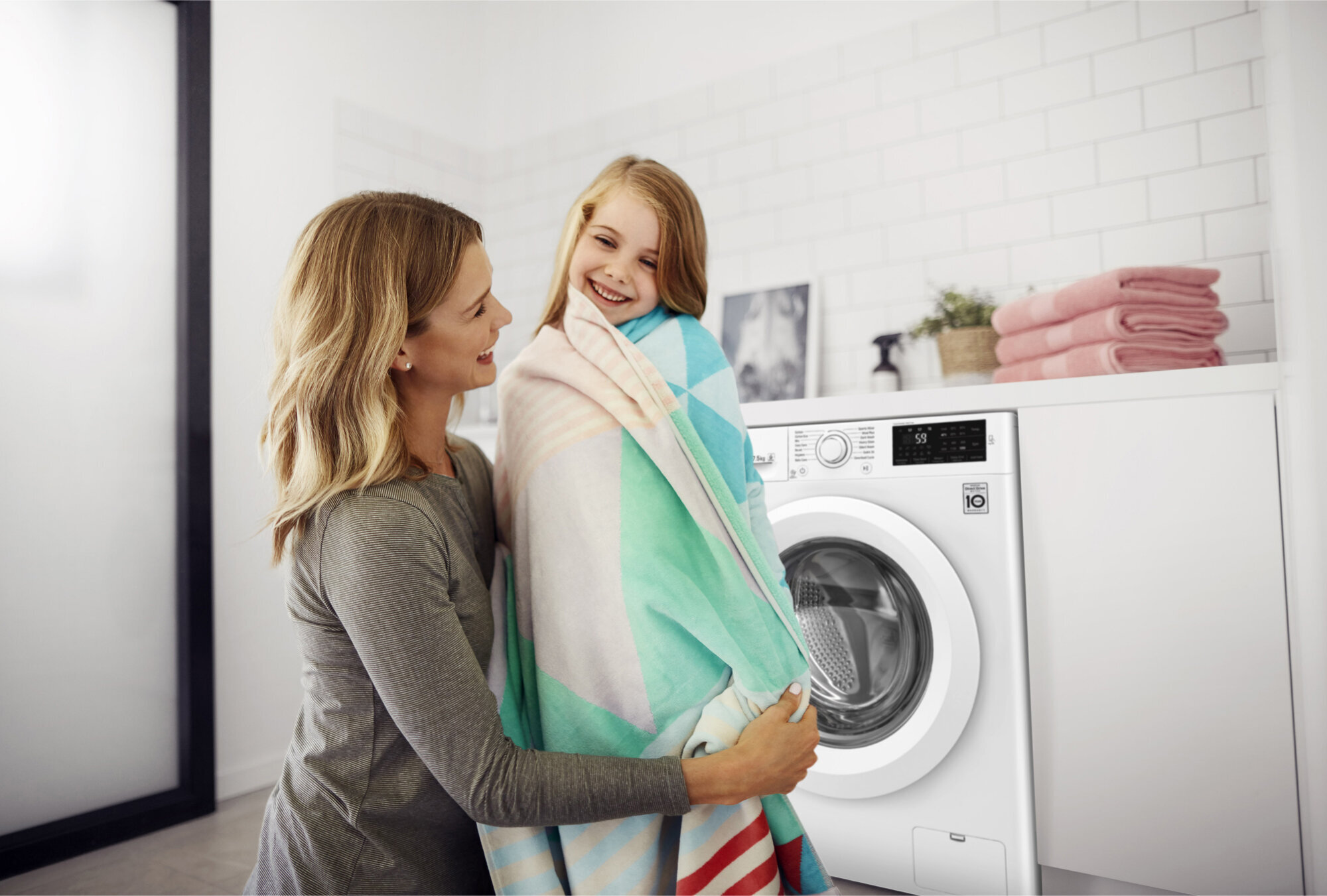 Lg front load washing machine 7.5 kg wd1275tc5w new arrivals