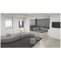 OLG Motion Round Ottoman With Hidden Castors Ash Grey OG_MOSTOOL_AS hero image
