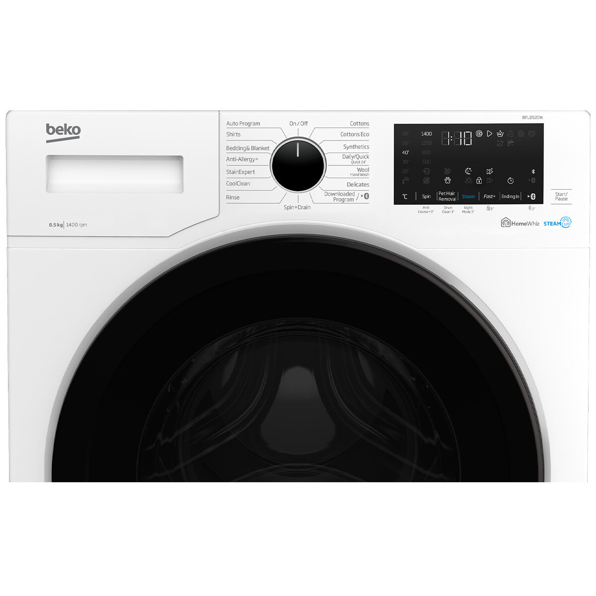 Beko 8.5kg Front Load Washing Machine with SteamCure BFL8520W hero image