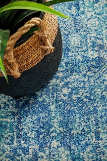 Rug Culture Evoke Large Blue Rug 400X80CM - EVO-253-BLUE-400X80 hero image