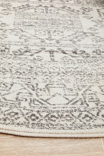 Rug Culture Chrome Small Silver & Off White Rug 150X150CM - CRO-ADD-SIL-150X150 hero image