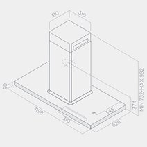 Elica BIOISLANDWH/A/120X58 120cm Bio Island Rangehood hero image