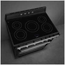 Smeg 90cm Victoria Freestanding Cooker with Induction Hob Black TR90IMBL hero image