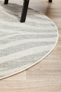 Rug Culture Chrome Large Silver & Off White Rug 240X240CM - CRO-SAV-SIL-240X240 hero image