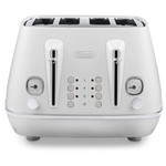 DeLonghi Distinta Moments Four Slice Toaster Sunshine White CTIN4003W hero image