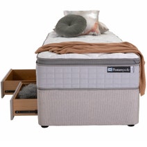 Sealy Long Single Spacesaver Base - Left Drawers In Fossil - 553650 hero image