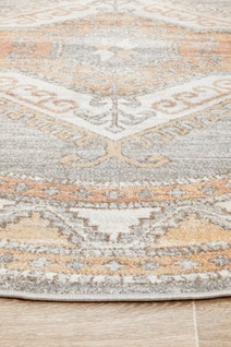 Rug Culture Mayfair Large Grey & Peach Rug 240X240CM - MAY-CAT-GRY-240X240 hero image