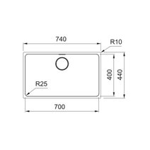 Franke Mythos 700mm Single Bowl Undermount Sink with Accessories MYX110-70FPC hero image