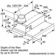 Bosch Series 2 60cm Slideout Rangehood DFM064W54A hero image