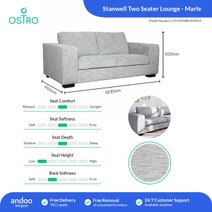 Ostro Stanwell Two Seater Lounge Marle U1154A40BGXXMLX hero image