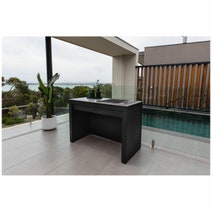 Artusi 1400mm Ferro Outdoor Kitchen with Cosmopolitana Grey Stone Top QAP14FG-CG hero image