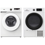 Mykin 8kg Front Load Washer & 10kg Heat Pump Dryer White Package (Stackable) MFLW800WMHPD1000W hero image