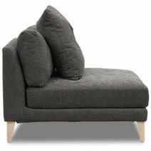 Kalona KYOTO Right Facing Extended Chaise Sofa Pewter WS-205-RCS-VILA-27 hero image