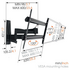 Vogel's WALL2350B Full-Motion TV Wall Mount for 40 to 65 Inch TVs Black image NaN