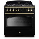 Falcon 90cm Classic FX Dual Fuel Freestanding Oven/Stove Black and Brass CLA90FXDFBL-BR hero image