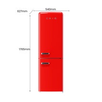 CHiQ 231L Retro Bottom Mount Fridge Red CRBM228NR3 hero image
