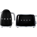 Smeg Kettle and 2 Slice Toaster Pack Black KLF03BLAUTSF01BLAU