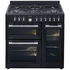 Artusi 90cm Dual Fuel Matte Black Freestanding Oven AFGR935B image NaN