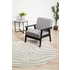 Rug Culture Chrome Small Silver & Off White Rug 150X150CM - CRO-SAV-SIL-150X150 image NaN