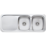 Oliveri LL157 Lakeland Double Bowl Left Hand Drainer Sink hero image