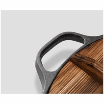 SOGA 29cm Deep Frying Pan with Wooden Lid ZPAIC1 hero image