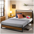 Zinus Queen Ironline Wood and Metal Bed Frame with Headboard Shelf and USB Ports AU-IRPBHS-14Q image NaN