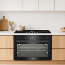 Beko 90cm Twin Fan Multifunction Built in Oven Dark Stainless Steel BBOB91271MDX hero image