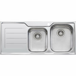 Oliveri Flinders 1 and 3/4 Bowl Sink with Drainer FL112 hero image