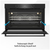 Beko 90cm Twin Fan Multifunction Built in Oven Dark Stainless Steel BBOB91271MDX hero image