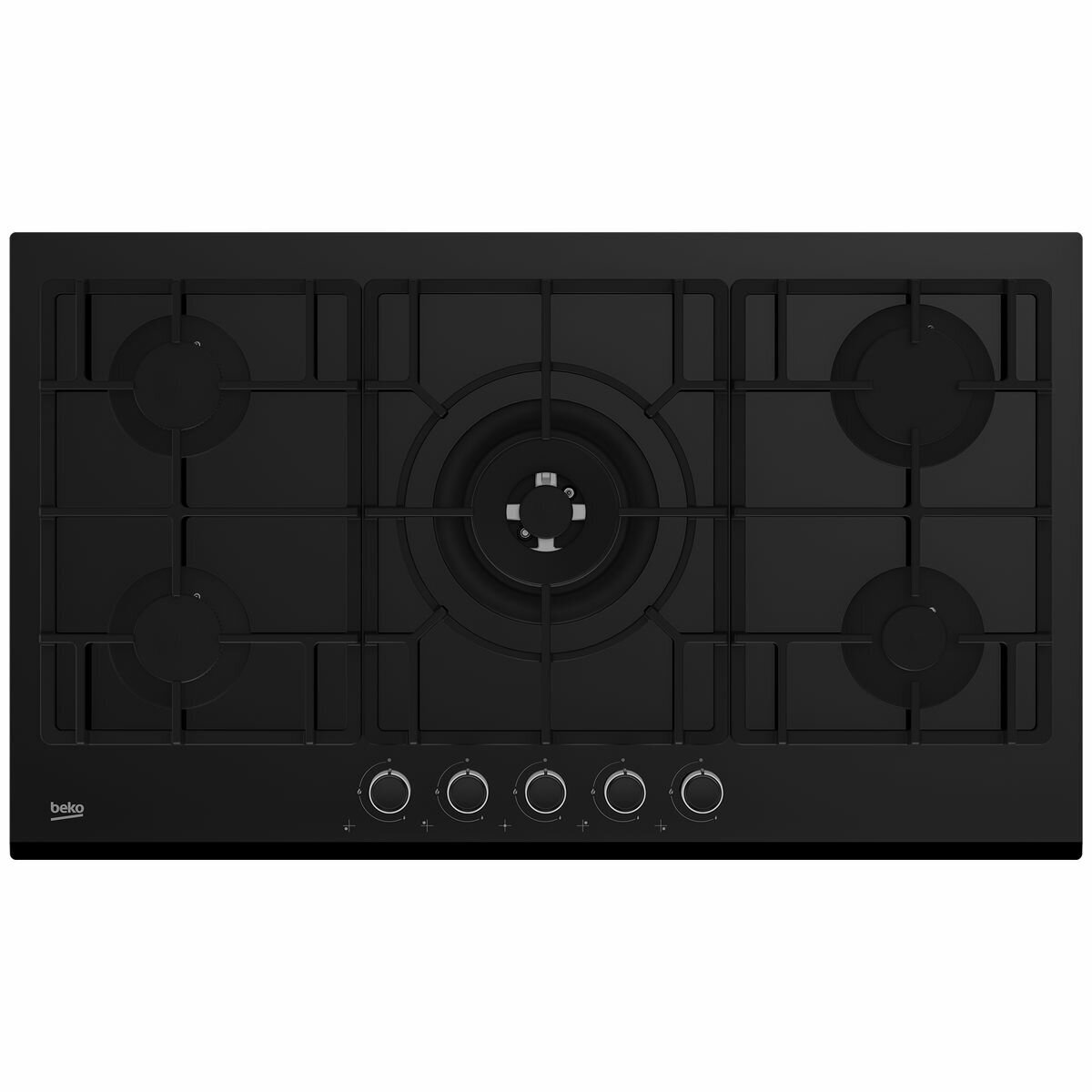Beko 90cm Black Tempered Glass Gas Cooktop BCT90GG1 Appliances
