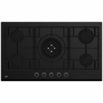 Beko 90cm Black Tempered Glass Gas Cooktop BCT90GG1 hero image