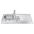 Smeg 1 and a Half Bowl Topmount Sink with Drainer 1LE102A3CB6 image NaN
