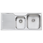 Oliveri Nu-Petite 1 & 3/4 Bowl Topmount Sink with Left Hand Drainer NP612NTH hero image