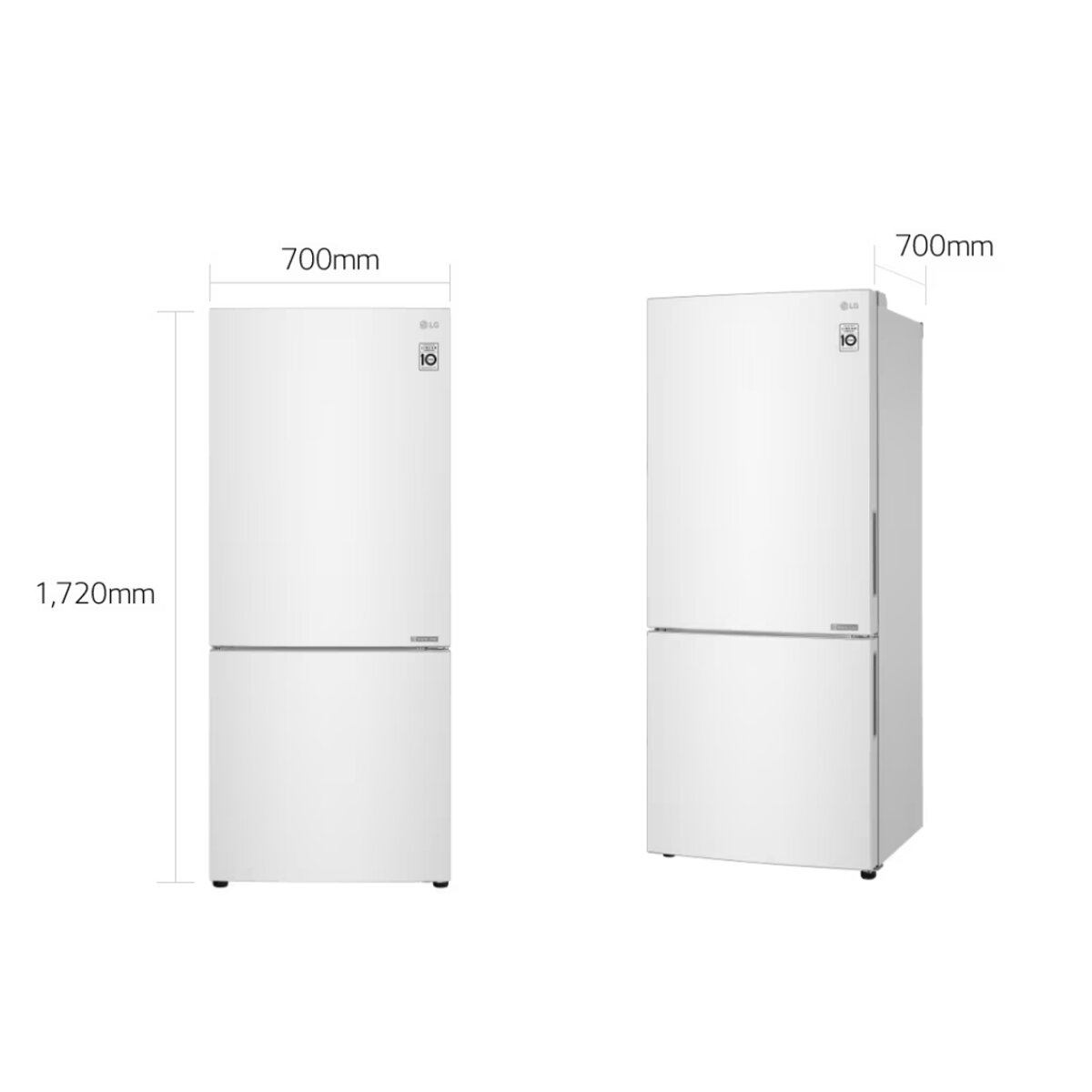LG 420L Bottom Mount Fridge White GB 455WL Appliances Online