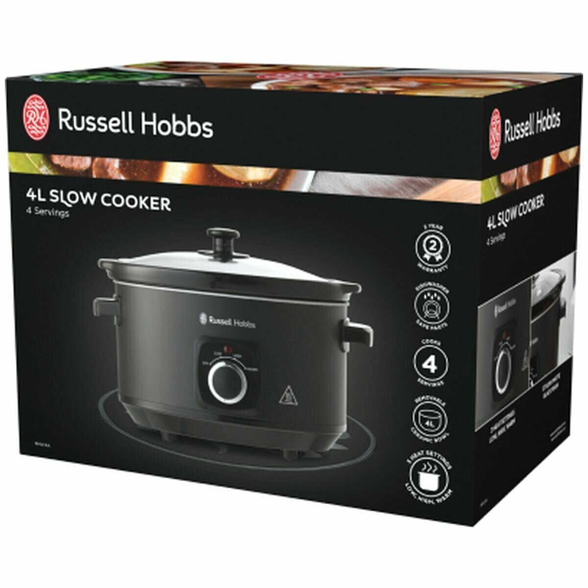 Russel Hobbs 4L Slow Cooker with 2 x Salt & Pepper Mills RHSC4A-RHPK4000-2 hero image