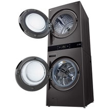 LG WashTower 19/10kg All-In-One Stacked Washer Dryer Black WWT-1910BX hero image