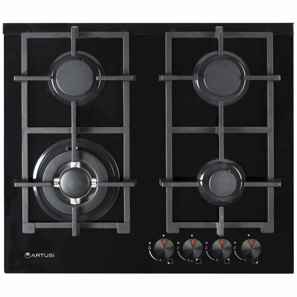 Artusi 60cm Pack Pyrolytic Oven, Gas Cooktop, Rangehood AUM60BPK hero image
