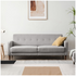 Zinus Adair Modern 3 Seater Sofa with Armrest Pockets Light Grey AU-AD-LG-3P image NaN