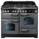 Falcon 110cm Classic Deluxe Freestanding Dual Fuel Oven/Stove Slate and Chrome CDL110DFSL-CH hero image