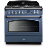 Falcon 90cm Classic FX Dual Fuel Freestanding Oven/Stove Stone Blue and Chrome CLA90FXDFSB-CH
