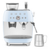 Smeg 50s Style Espresso Machine with Built-in Grinder Pastel Blue EGF03PBAU image NaN
