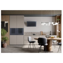 Smeg Linea 90cm Vertical Rangehood - Neptune Grey KV194G hero image